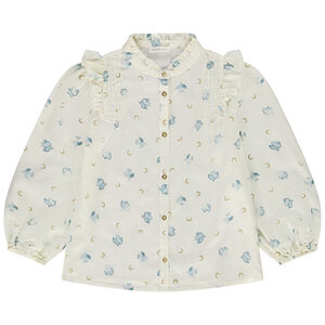 Chemise manches longues en lyocell imprimé fantaisie pour fille 