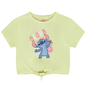 Κοντομάνικο μπλουζάκι με δέσιμο print Stitch Disney για κορίτσι Main Κοντομάνικο μπλουζάκι με δέσιμο print Stitch Disney για κορίτσι