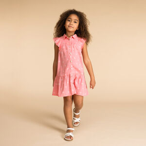 Φόρεμα κοντομάνικο με floral σχέδιο για κορίτσι 