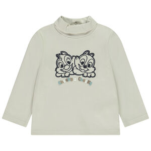 Μονόχρωμο πλεκτό ζιβάγκο με τύπωμα Tic & Tac Disney για μωρό αγόρι 