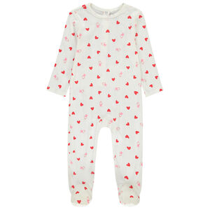 Νυχτικό από πλεκτό με σχέδιο καρδιά για μωρό κορίτσι (διαφορετικές ανοίξεις ανάλογα με την ηλικία) 