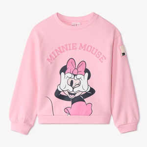Φούτερ ροζ παλ από molleton gratté Minnie Disney για κορίτσι 