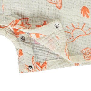 Κοντή ολόσωμη φόρμα σε tetra με σχέδιο vacances για bebe αγόρι 