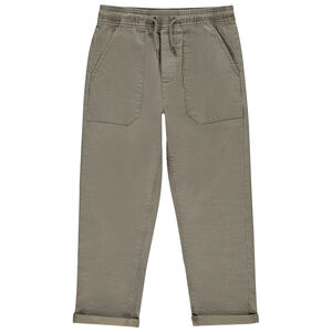Παντελόνι μονόχρωμο υφασμάτινο με τσέπες για αγόρι 