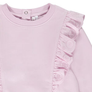 Φούτερ με βολάν για κορίτσι bebé 