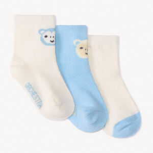 Lot de 3 paires de chaussettes motifs singe pour bébé garçon  Main Lot de 3 paires de chaussettes motifs singe pour bébé garçon