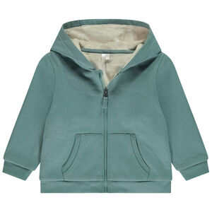 Ζακέτα με κουκούλα από βελουτέ για μωρό αγόρι 