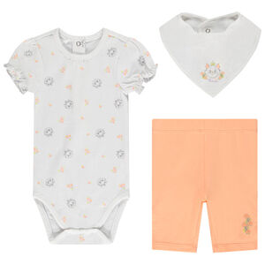 Σέτ 3 τεμαχίων από jersey body + σορτσάκι + σαλιάρα Marie Disney για κορίτσι μωρό 