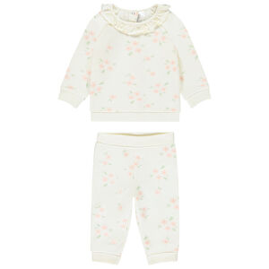 Σετ φόρμας 2 τμχ. με λουλουδάτο σχέδιο για bebe κορίτσι 