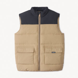 Αμάνικο δίχρωμο μπουφάν από πάνινο για αγόρι 