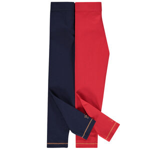 Σετ από 2 μονόχρωμα κολάν με ραφές για κορίτσια 