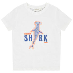 Κοντομάνικο μπλουζάκι με κέντημα καρχαρία για αγόρι 