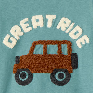 T-shirt manches longues à broderie effet bouclette pour bébé garçon 