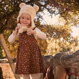 Σύνολο πλεκτού + φόρεμα με σχέδιο καρδιές για κορίτσι μωρό 