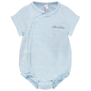 Σώμα κοντομάνικο από βαμβάκι με κεντημένο σχέδιο 