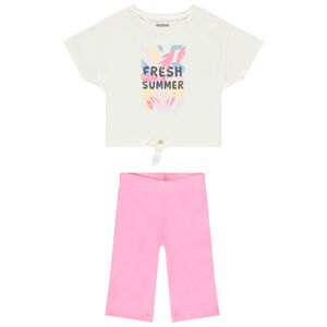 Σέτ 2 τμχ. από jersey με σχέδιο glitter για κορίτσι 