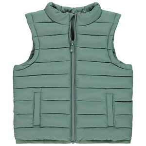 Αμάνικο μπουφάν μονόχρωμο για bebe αγόρι 