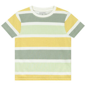 Κοντομάνικο μπλουζάκι με ρίγες και φαντεζί σχέδιο για αγόρι 