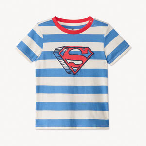 T-shirt manches courtes rayé Superman Warner pour bébé garçon Main T-shirt manches courtes rayé Superman Warner pour bébé garçon