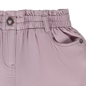 Σορτς ψηλόμεσο μονόχρωμο από βαμβάκι με φαντεζί σχέδιο για κορίτσι 