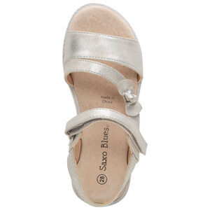 Πέδιλα με ασημένια λουράκια και φιογκάκια  