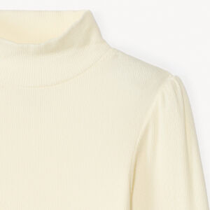 Πλεκτό μπλουζάκι jersey κοτλέ με ψηλό γιακά για κορίτσι 