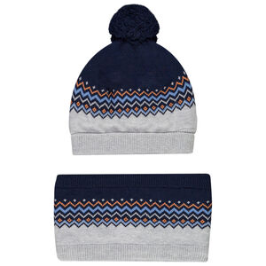 Ensemble bonnet et snood doublés sherpa pour bébé garçon Main Ensemble bonnet et snood doublés sherpa pour bébé garçon