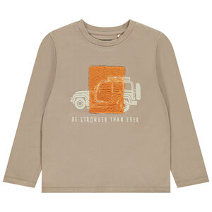 T-shirt μακρυμάνικο με σχέδιο και βρόχους για αγόρι 