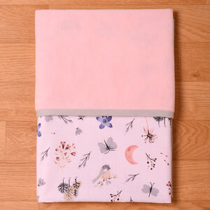 Βελουτέ κουβέρτα αγκαλιάς 90*90 flowers and butterflies ABO 