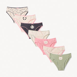 Σετ από 7 σλιπ με σχέδια ζωάκια για κορίτσι 