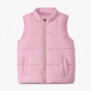 Αμάνικο μπουφάν υφασμάτινο με επένδυση για κορίτσι 