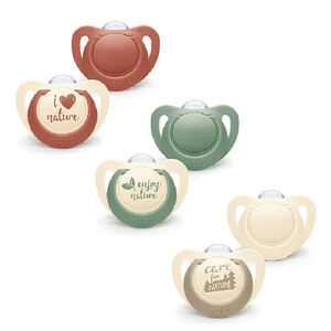 Nuk For Nature Πιπίλα Σιλικόνης Διάφορα Σχέδια 6-18m 2 τεμάχια 