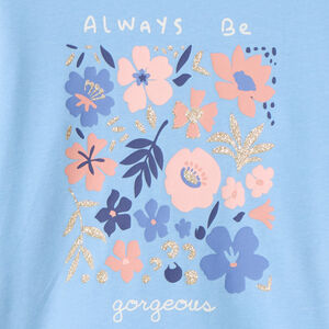 Μακρυμάνικο μπλουζάκι jersey με λαμπερό τύπωμα για κορίτσι 