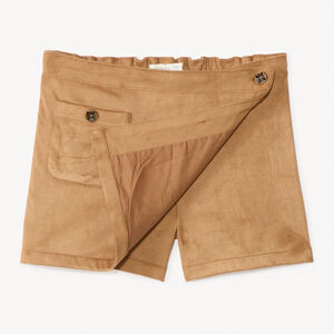 Φούστα-σορτς σουέντ με εφέ δέρματος για κορίτσι portefeuille 