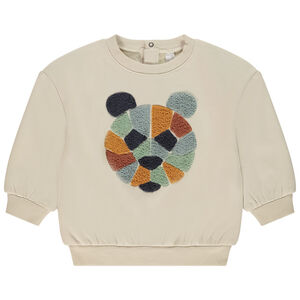 Φούτερ oversize με σχέδιο ζώου από πλεκτό για μωρό αγόρι 