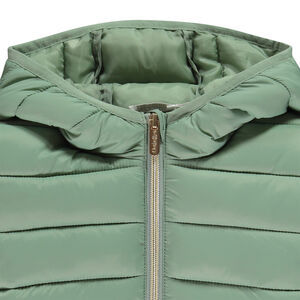 Λεπτό μπουφάν με επένδυση και κουκούλα για κορίτσι 