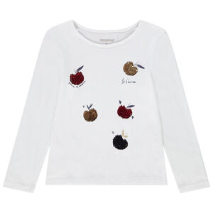 T-shirt manches longues à sequins magiques pour fille Main T-shirt manches longues à sequins magiques pour fille