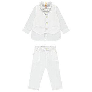Σετ παντελονιού και πουκαμίσου με αφαιρούμενη ζακέτα για μωρό αγόρι 