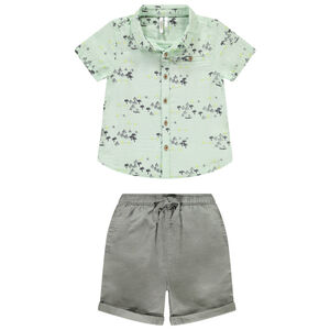 Σετ 2 τμχ. με πουκάμισο με σχέδιο για μωρό αγόρι  Main Σετ 2 τμχ. με πουκάμισο με σχέδιο για μωρό αγόρι