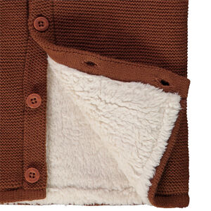 Γιορτινό γιλέκο με κουκούλα από πλεκτό ύφασμα για μωρό αγόρι 