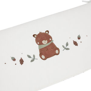 Προστατευτικό Κούνιας Διπλής Όψης Από Βελούδο Εκρού - Βασιλιάς του Δάσους 