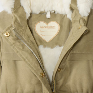 Parka Grand Froid με κουκούλα και επένδυση sherpa για μωρό κορίτσι 