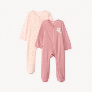 Lot de 2 dors-bien fantaisie contrecollé en sherpa pour bébé fille   Main Lot de 2 dors-bien fantaisie contrecollé en sherpa pour bébé fille