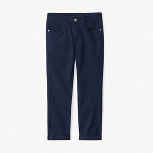 Παντελόνι slim από twill μονόχρωμο για αγόρι  Main Παντελόνι slim από twill μονόχρωμο για αγόρι