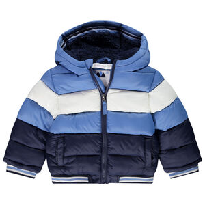 Μπουφάν με κουκούλα effet Colorblock και φοδρα sherpa για bebe αγόρι Main Μπουφάν με κουκούλα effet Colorblock και φοδρα sherpa για bebe αγόρι