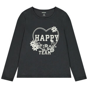 T-shirt μακρυμάνικο με φαντεζί σχέδιο για κορίτσι 