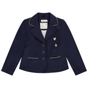 Ζακέτα tailleur από molleton με χρυσές λεπτομέρειες για κορίτσι 