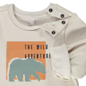 Φούτερ από molleton με φαντεζί print για bebe αγόρι 