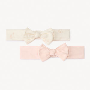 Σετ από 2 φαντεζί κορδέλες με φιόγκο για bebe κορίτσι 