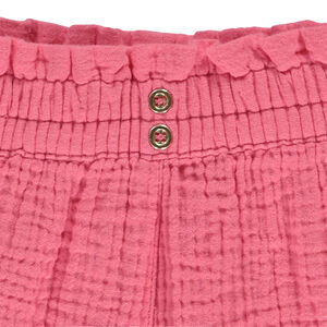 Σορτς μονόχρωμο σε double gaze για κορίτσι 